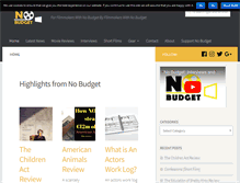 Tablet Screenshot of nobudgetfilmmakers.com